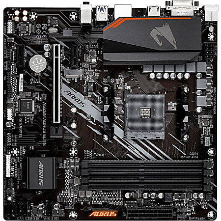 Aorus Ultra Durable A520M AORUS ELITE Desktop Motherboard - AMD Chipset - Socket AM4 - Micro ATX - Ryzen 3, Ryzen 5, Ryzen 7, Ryzen 9, Ryzen 3 PRO, Ryzen 5 Pro, Ryzen 7 PRO, Ryzen 9 PRO Processor Supported