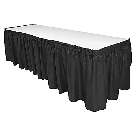 White pleated table skirt deals