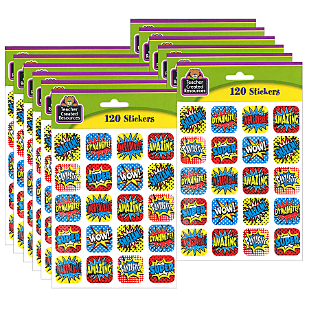 Teacher Created Resources® Stickers, Superheroes, 120 Stickers