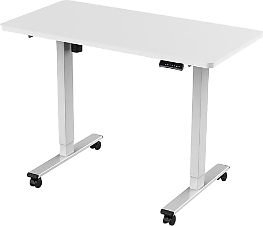 FlexiSpot EFZ1 24"W Height-Adjustable Desk And Whiteboard, White