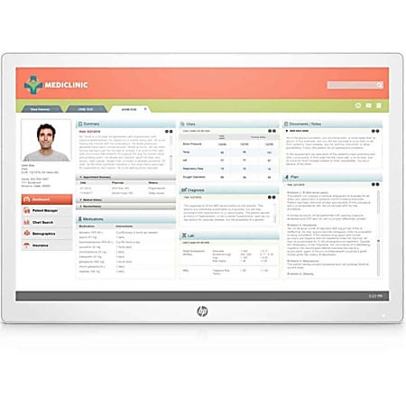 HP Healthcare Edition HC241p 24" WUXGA LED LCD Monitor - 16:10 - 1920 x 1200 - 270 Nit Typical - 14 ms - HDMI - VGA - DisplayPort