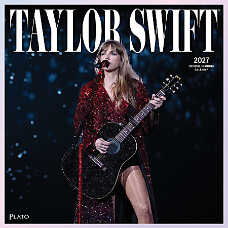 Taylor Swift OFFICIAL | 2027 12 x 24 Inch (Hanging) Monthly Square Wall Calendar | Plastic-Free | BrownTrout | Music Pop Singer Songwriter Celebrity