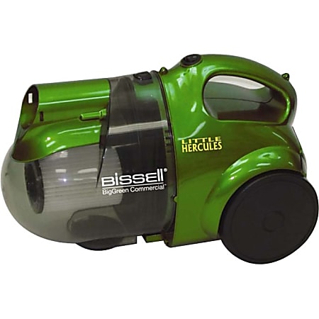 BigGreen Little Hercules Canister Vacuum - 1000 W Motor - Bagless - Hose, Extension Wand, Filter, Floor Tool - Carpet - 15 ft Cable Length - 60" Hose Length - AC Supply - 120 V AC - 84 dB(A) - Green