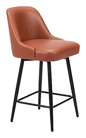 Zuo Keppel Counter-Height Stools, Brown, Set Of 2 Stools