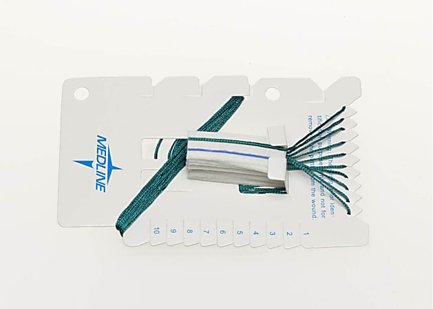 Medline Sterile X-Ray Detectable Neuro Sponges, 1/2" x 1 1/2", Case Of 20