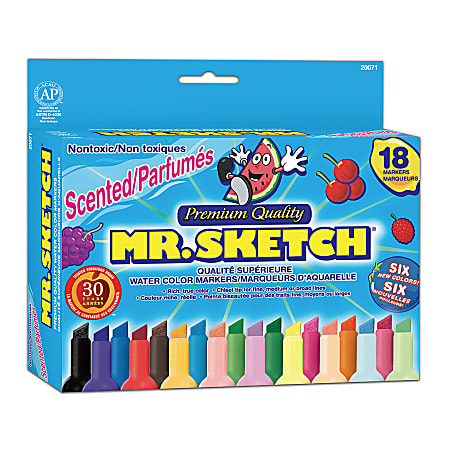 Mr. Sketch® Scented Markers, Assorted Colors, Set Of 18