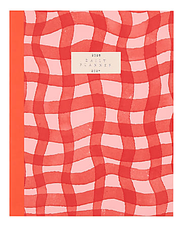 Organized by Happy Planner 12-Month Monthly/Weekly Classic Book Bound Soft Planner, 7-3/4" x 9-3/4", Plaid, July 2026 - June 2027, Total Qty 1