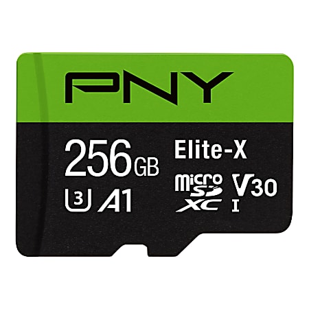 PNY Elite-X Class 10 U3 V30 microSDXC Flash Memory Card, 256GB