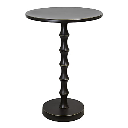 Lumisource Bora Metal Accent Table, 26-3/4"H x 19"W x 19"D, Oil-Rubbed Bronze