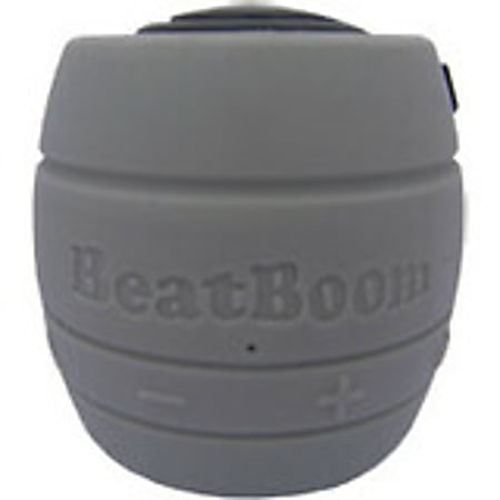 BeatBoom Portable Bluetooth Speaker System - Black, Silver - Battery Rechargeable - USB