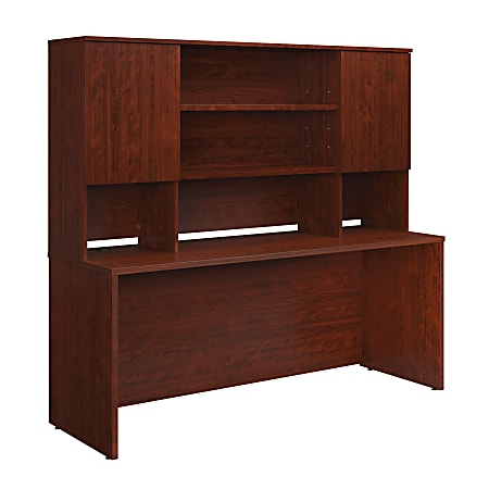 Sauder® Affirm Collection Executive Desk With Hutch, 72"W x 24"D, Classic Cherry