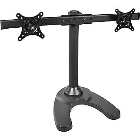 SIIG Dual Monitor Desk Stand - 13" to 27" - 13" to 27" Screen Support - 44 lb Load Capacity - Flat Panel Display Type Supported - 19.5" Height x 30.3" Width x 13.5" Depth - Desktop - Steel - Black