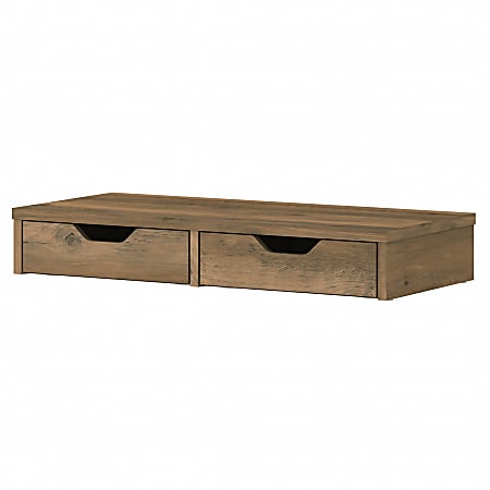Bush Furniture Key West 27"W Computer Desktop Organizer With Drawers, Reclaimed Pine, Standard Delivery