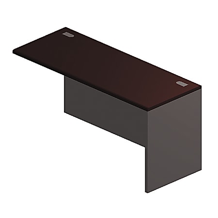 HON® 38000 Modular 60"W Right Desk Return, Mahogany/Charcoal
