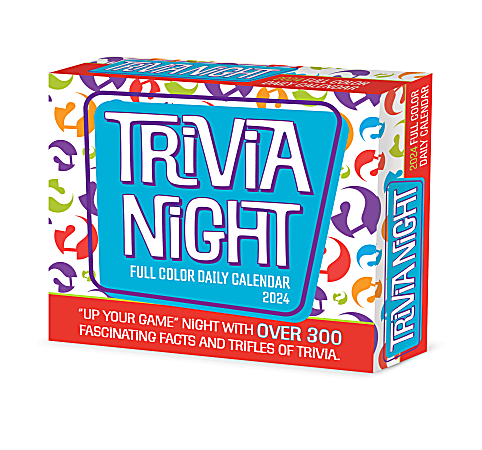 2024 Willow Creek Press Page-A-Day Daily Desk Calendar, 5" x 6", Trivia Night, January To December