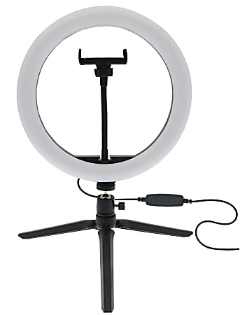 GNBI LED Ring Light, 15-1/2"H, 12 Watt, Black