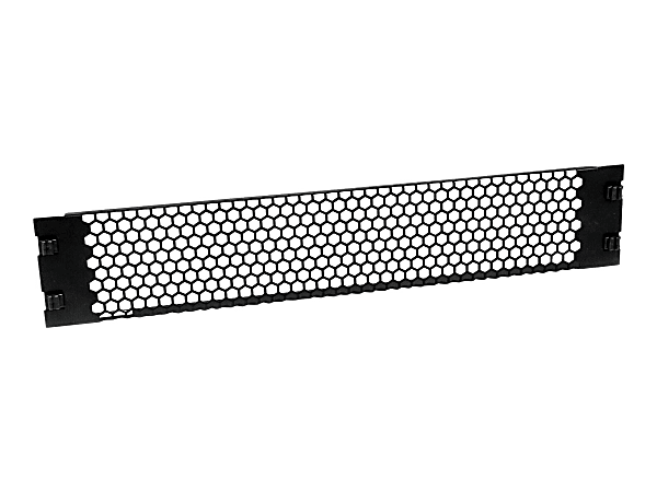 StarTech.com 2U Tool-Less Vented Blank Rack Panel - Steel - Black - 2U Rack Height - 1 Pack - 3.5" Height - 19" Width - 0.6" Depth - TAA Compliant