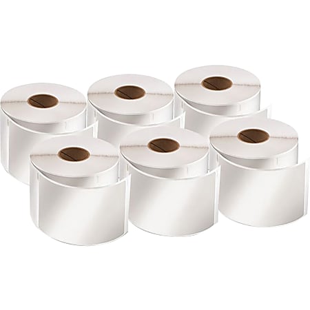 DYMO® LabelWriter Shipping Labels, 2-1/8" x 4", Rectangle, White, 220 Labels Per Roll, Pack Of 6 Rolls