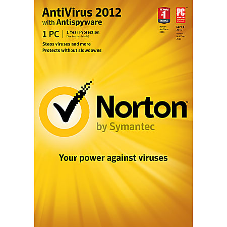 Norton AntiVirus™ 2012, For 1 User, Traditional Disc