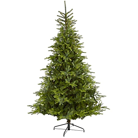 Nearly Natural North Carolina Spruce 96”H Artificial Christmas Tree With Bendable Branches, 96”H x 61”W x 61”D, Green