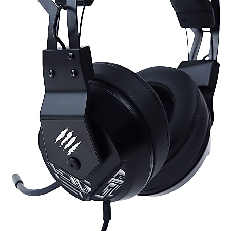 Mad Catz The Authentic F.R.E.Q. 2 Gaming Headset, Black - Stereo - Mini-phone (3.5mm) - Wired - Over-the-head - Binaural - Circumaural - Omni-directional Microphone - Black