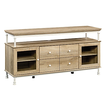 Sauder® Canal Street Entertainment Credenza For 60" TVs, Coastal Oak
