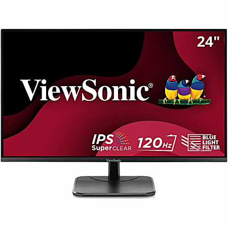 ViewSonic VA2456A-MHD 24 Inch IPS 1080p Monitor with 120Hz, Eye Care, HDMI, DisplayPort, and VGA Inputs  - VA2456AMHD