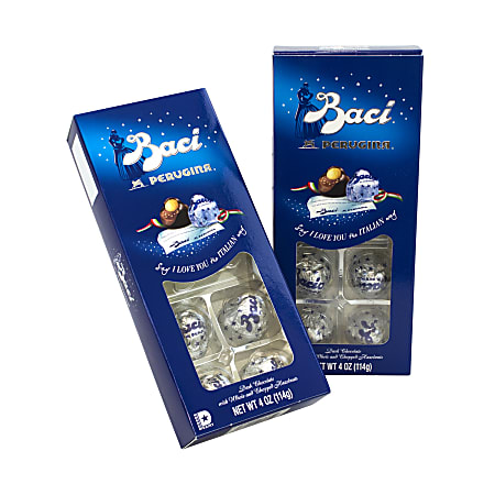Baci Perugina Classic Dark Chocolate Vista Gift Boxes, 8 Pieces Per Box, Pack Of 2 Boxes