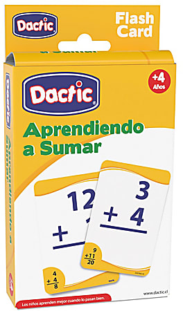 Dactic Adding Flashcards, 5" x 13/16", All Ages, Set Of 56 Flashcards