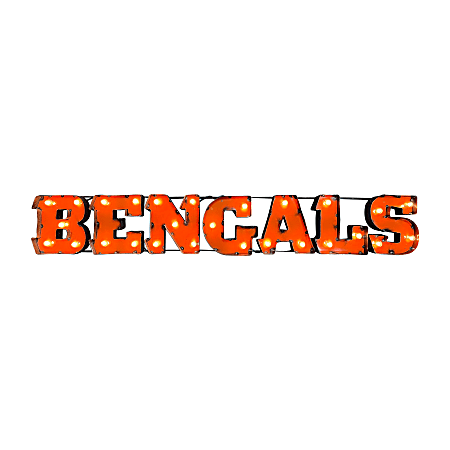 Imperial NFL Lighted Metal Sign, 9" x 47", 90% Recycled, Cincinnati Bengals