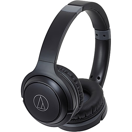 Audio-Technica ATH-S200BT Wireless On-Ear Headphones with Built-in Mic & Controls - Stereo - Wireless - Bluetooth - 32 Ohm - 5 Hz - 32 kHz - Over-the-head - Binaural - Circumaural - Condenser, Omni-directional Microphone - Black