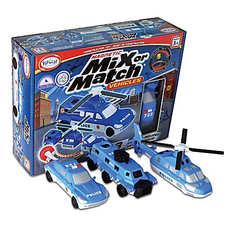 Popular Playthings Magnetic Mix Or Match Vehicles, Police