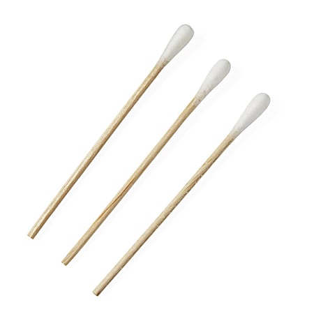 Medline Non-Sterile Cotton Tipped Applicators, 3", White/Tan, Pack Of 10,000