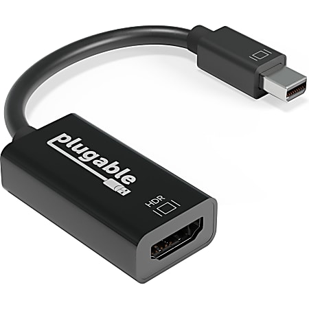 Plugable Active Mini DisplayPort (Thunderbolt 2) to HDMI 2.0 Adapter - (Supports Mac, Windows, Linux and Displays up to 4k UHD 3840x2160@60Hz)
