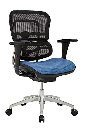 Sky blue sale office chair