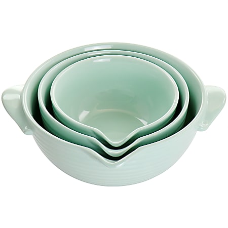 Martha Stewart 3 Piece Stoneware Bowl Set in Beige in 2023
