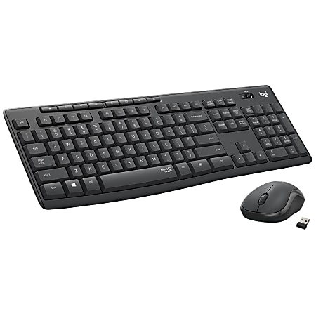 Logitech MK295 Wireless Mouse Keyboard Combo Graphite - Office Depot