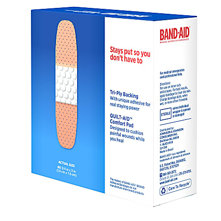 BAND AID Brand TRU STAY Plastic Strips Adhesive Bandages All One