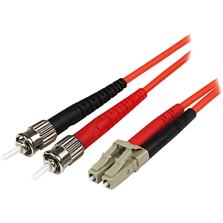 StarTech.com 5m Fiber Optic Cable - Multimode Duplex 50/125 - LSZH - LC/ST - OM2 - LC to ST Fiber Patch Cable - Connect fiber network devices