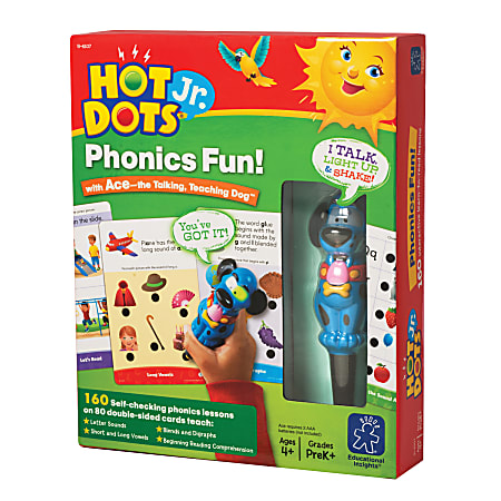 Educational Insights® Phonics Fun 2-Sided Cards And Power Pen, Pre-K - Grade 2