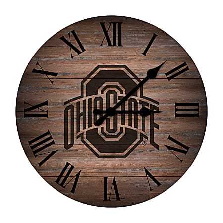 Imperial NCAA Rustic Wall Clock, 16”, Ohio State University