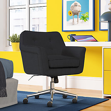 Serta® Ashland Mid-Back Office Chair, Charcoal/Chrome
