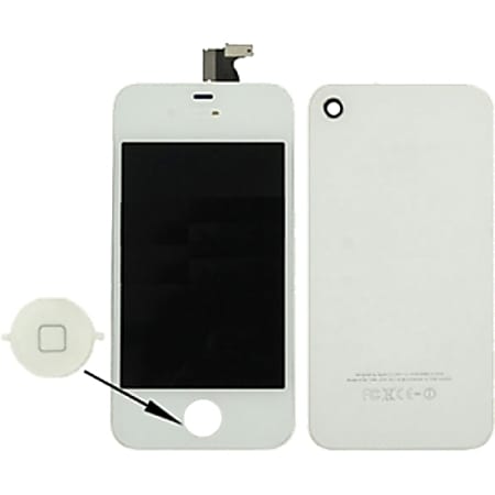 4XEM Replacement LCD Screen/Touch Digitizer/Back Cover Kit For iPhone4/4S (White)