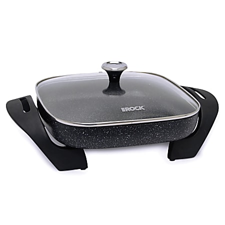 THE ROCK™ by Starfrit® Aluminum Nonstick Electric Skillet, 12-In., Black