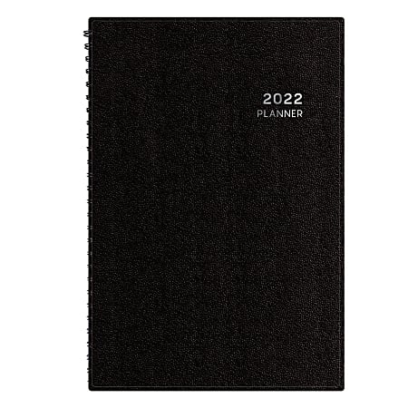 Blue Sky™ Aligned Daily Planner, 5" x 8", Black, January To December 2022, 123853