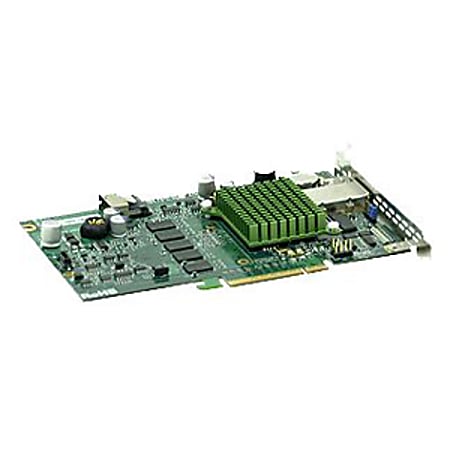 Supermicro AOC-USAS-H4iR 8 Port SAS RAID Controller - 256MB DDR2 - PCI Express - Up to 300MBps Per Port - 1 x SAS x4 SAS 300 - Serial Attached SCSI Internal, 1 x SAS x4 SAS 300 - Serial Attached SCSI External