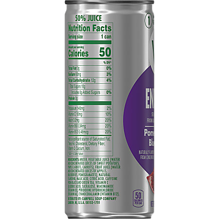 Campbells V8 ENERGY Pomegranate Blueberry Energy Drinks Oz Case