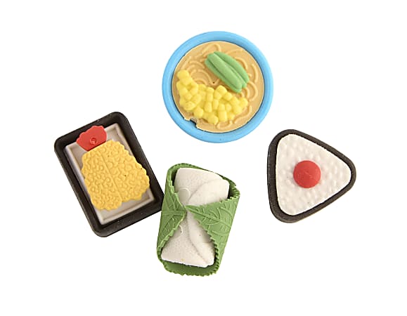 Office Depot® Brand Fun Erasers, Assorted Sushi, Pack Of 4 Erasers