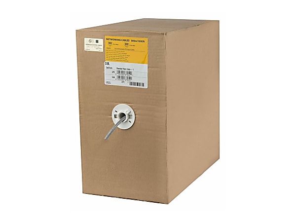 StarTech.com 1000 ft Bulk Cat6 Ethernet Cable - Stranded - CM-Rated for In-Wall Use - Cat 6 UTP Patch Cable - Gray