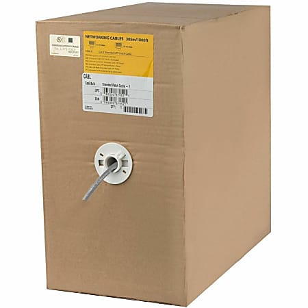 StarTech.com 1000 ft Bulk Cat6 Ethernet Cable - Stranded - CM-Rated for In-Wall Use - Cat 6 UTP Patch Cable - Gray